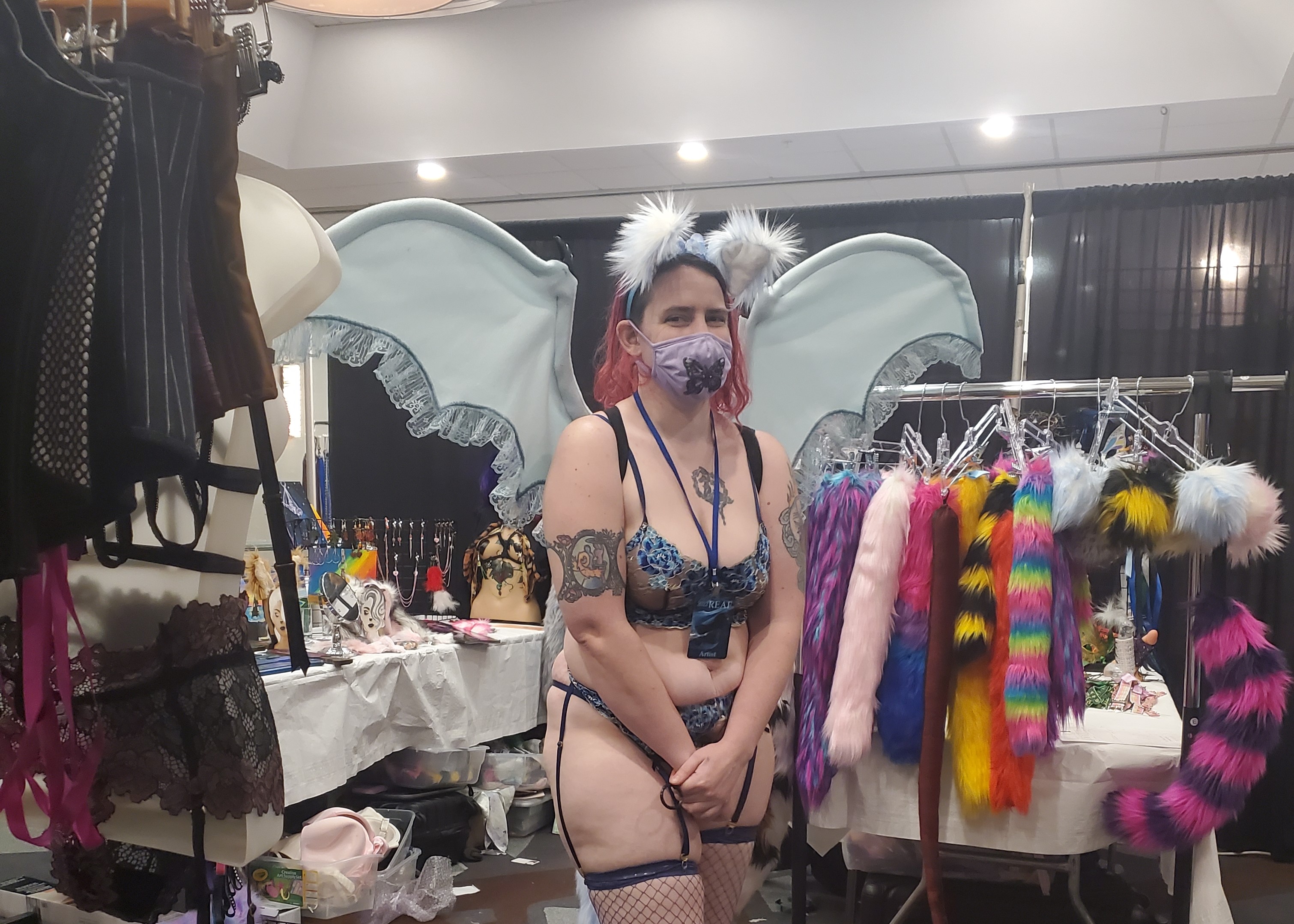 Picture of Costume Accessory Booth at Rochester Erotic Arts Festival.
